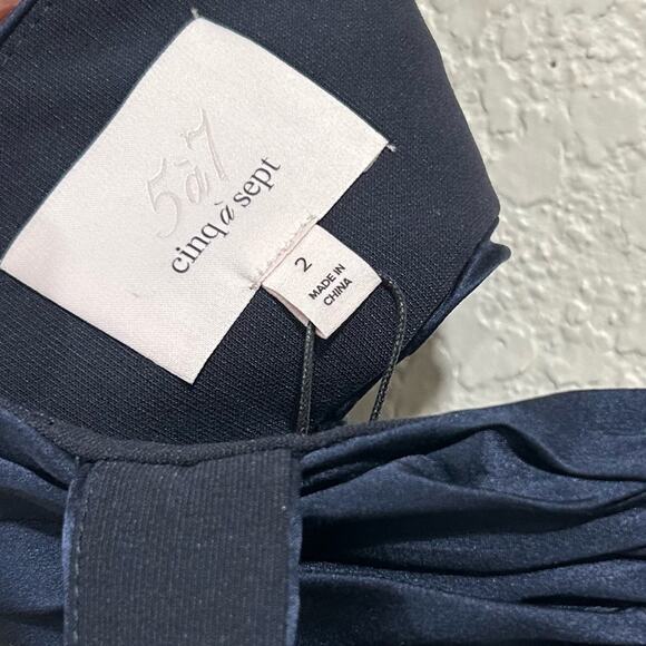 Cinq A’ Sept Jaqueline Navy Blue Mini Dress Womens size 2 - Picture 12 of 13